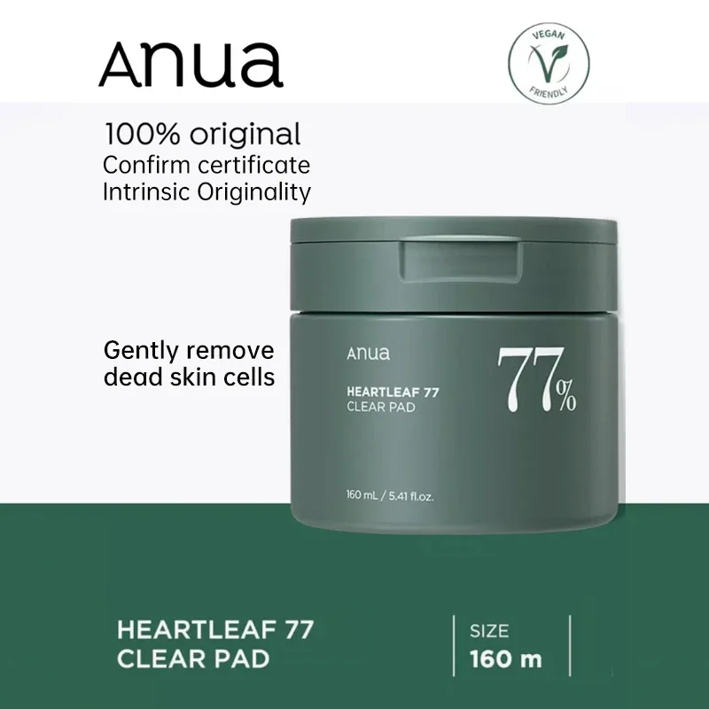 

Anua Heartleaf (Centella) 77 Clear Pad 70 EA Deep Clean Oil Control Acne Remover Pore Minimizer ANUA Korea skincare toner