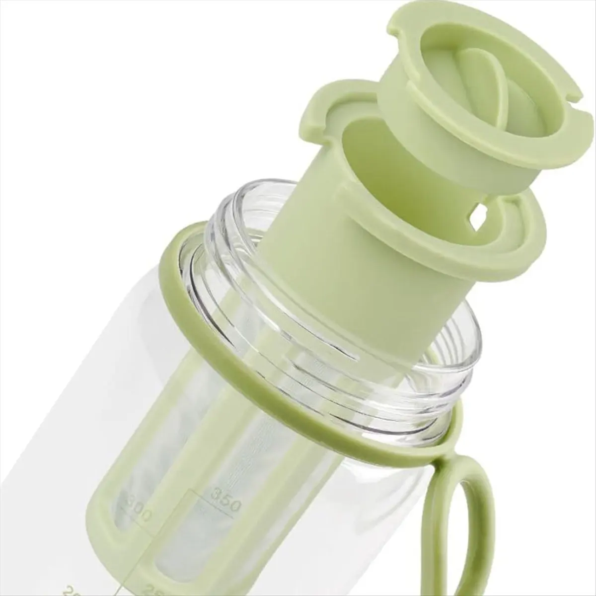 A24I Cold Brew Coffee Maker Travel Tumbler with Soft Silicone Handle Portable Iced Coffee & Tea Infuser with Travel Cup,White