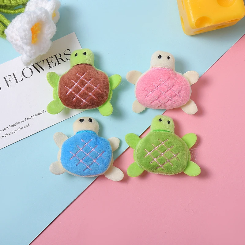 Cute Colorful Three-dimensional Pet Pin Booch Cartoon Plush Iittle Turtle Doll Booch For Women Girls Clothing Accessories Gift