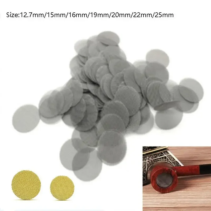 100 قطعة 12-25 مللي متر شاشات أنابيب الفولاذ المقاوم للصدأ ، مرشحات الشاش المعدنية للتدخين التبغ الشيشة السلطانية شبكة صافي