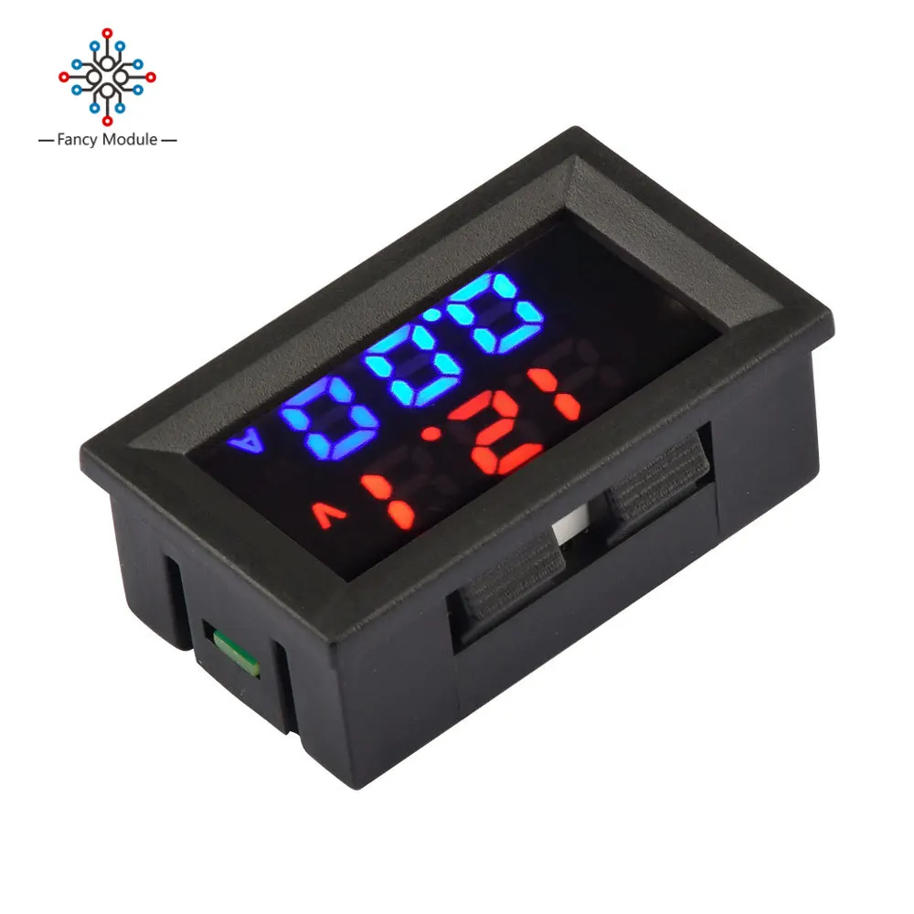 M520DC 5-30V Voltmeter Ammeter Power Meter Dual LED Display Panel Voltage Amp Meter Voltage Current Tester with Connect Wires