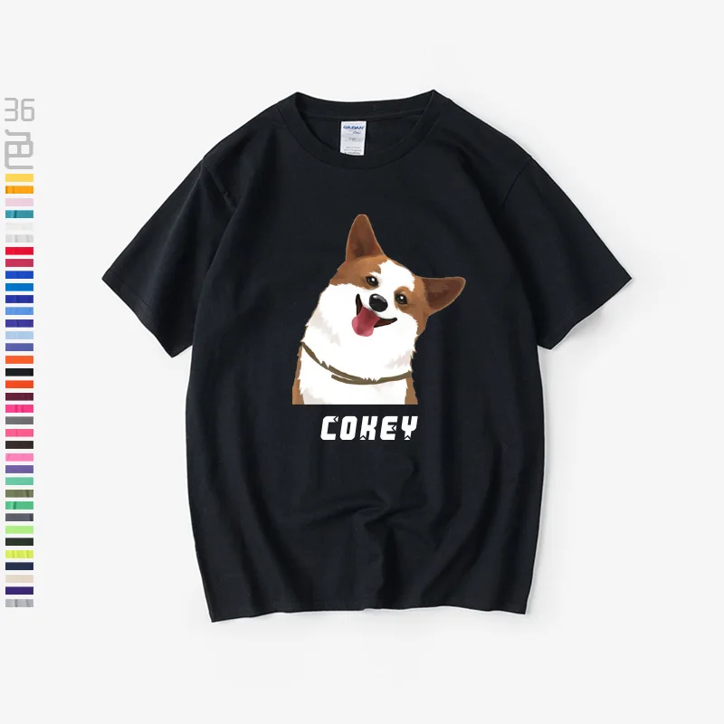 

Милая футболка в стиле Q, свободного кроя, с круглым вырезом, женская, летняя, из хлопка, удобная, дышащая, повседневная.