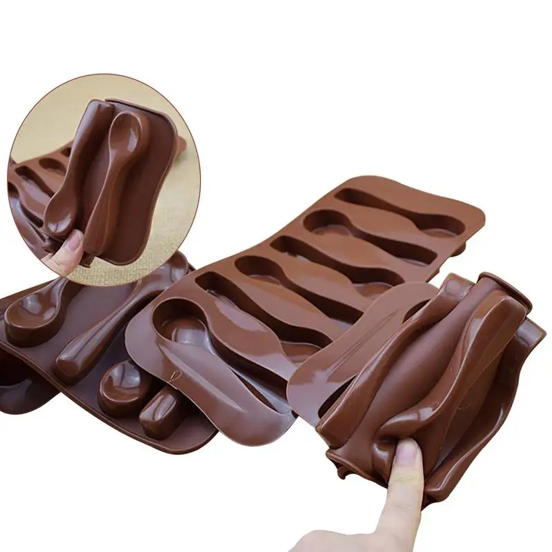 Spoon Chocolate Mold Silicone Cake Molds Party Decor High Quality Food Grade Mould Chocolate Bake Biscuits Cakes Muff Maker