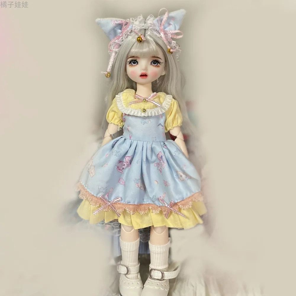 Maßstab 1/6 Super süße Modepuppe BJD/SD mit Perücke Kleidung Komplettset 30 cm 22 Gelenke Körperfiguren Modell Spielzeug Geburtstagsgeschenk für Mädchen