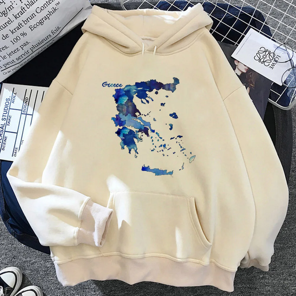 

Greece hoodie casual wear athleisure modern style Y2K winter clothes for teens female tracksuits modern style anime Japanese