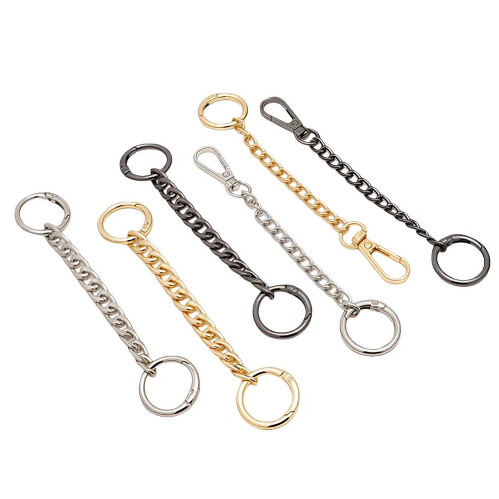

14cm Bag Strap Extender DIY Handbag Purse Chain with Metal Buckles for Purses Handbags Wallet Clutch Shoulder Crossbody Bags