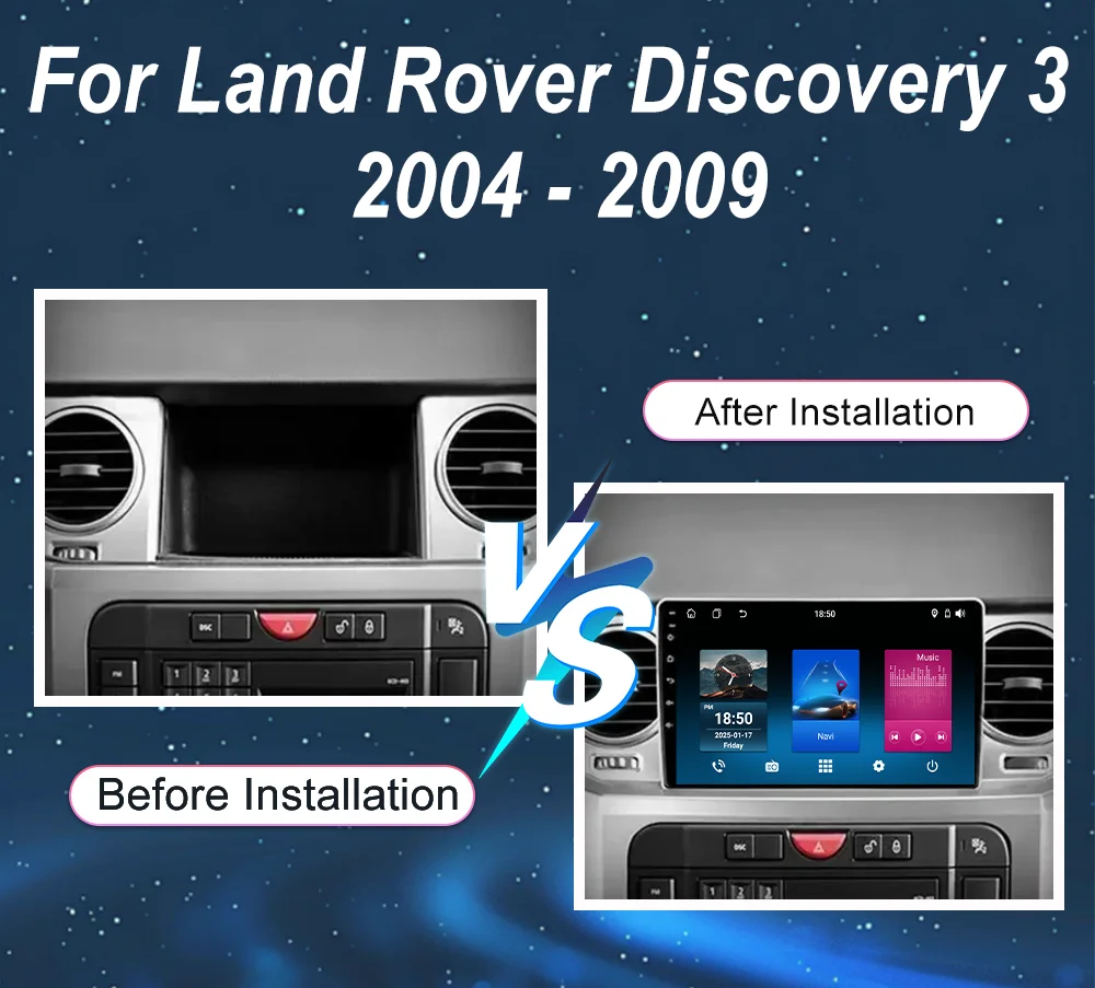 Android 15 For Land Rover Discovery 3 2004 -2009 Auto Radio Stereo Multimidia Video Player Carplay NO 2DIN DVD 4G Bluetooth WIFI - view 2