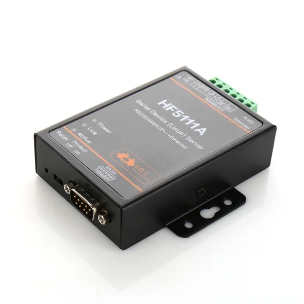 HF5111A Industrial RJ45 RS232/485/422 Serial Ethernet Connector Linux Serial Port Server Converter Device