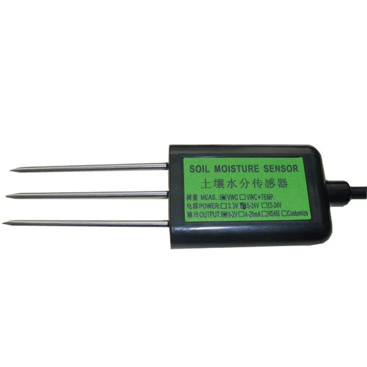 0-2V/4-20mA/RS485 Soil Moisture Soil Moisture Volume Humidity Sensor VWC Temp