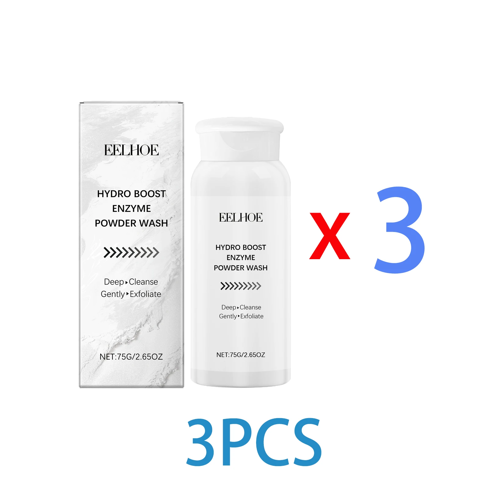 Enzyme Face Wash Powder 75g Gentle Exfoliating Cleanser for