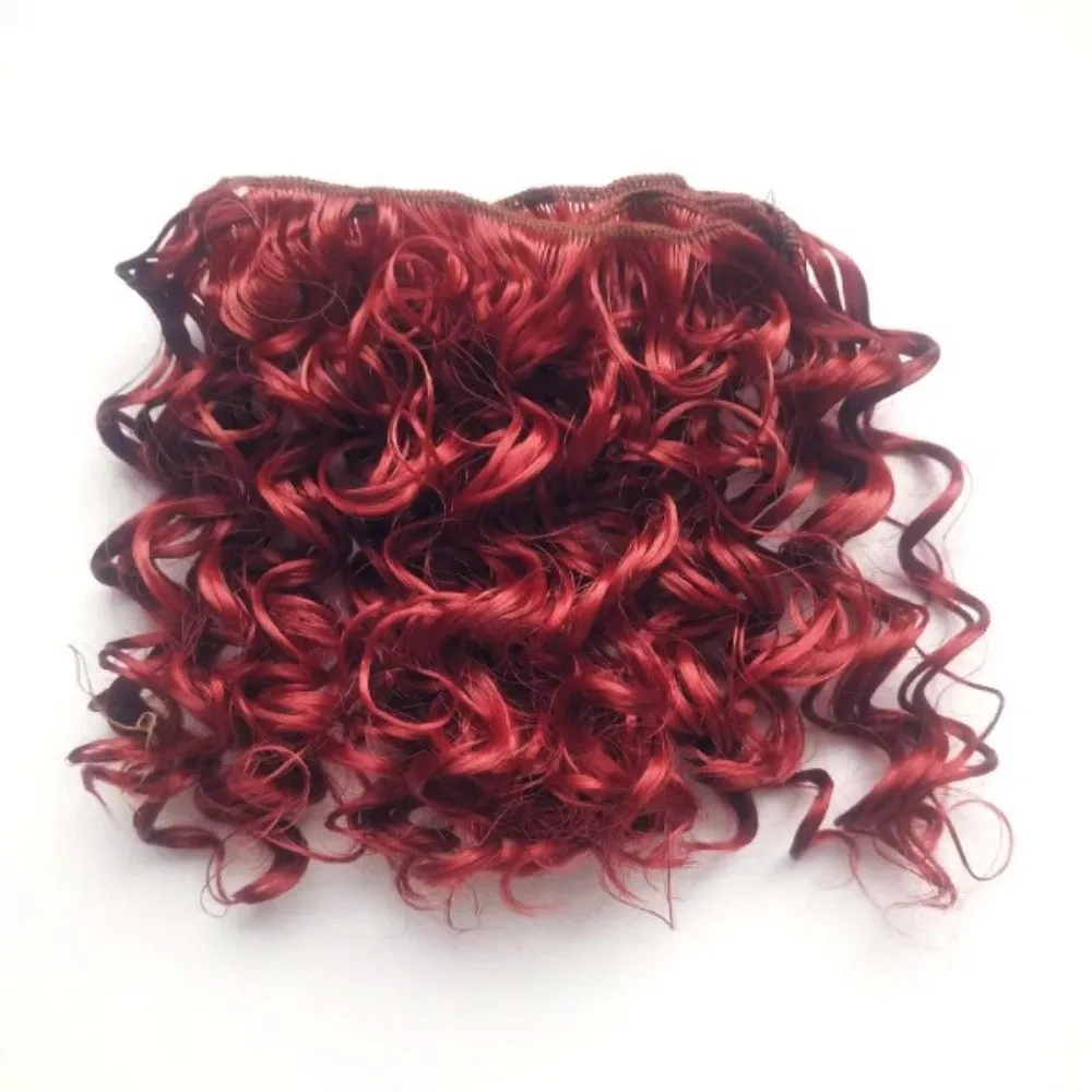 DIY 15CM Length Curly Hair Chemical Fiber Imitation Wool Roll Wig Accessories Gradient Color Hair Extensions For BJD SD