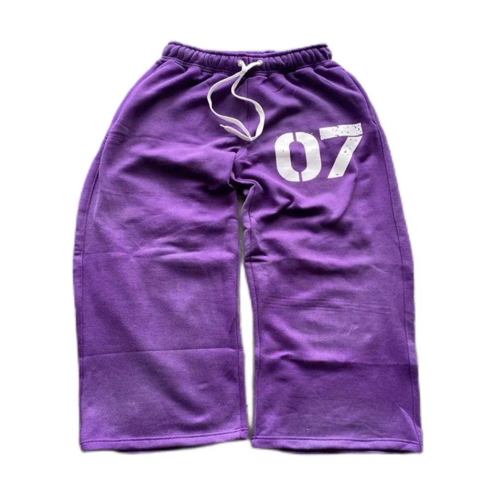 Harajuku new y2k No. 7 sportswear suit 2024 summer street outdoor sunshade casual clothes for men and women tracksuit sweatpant