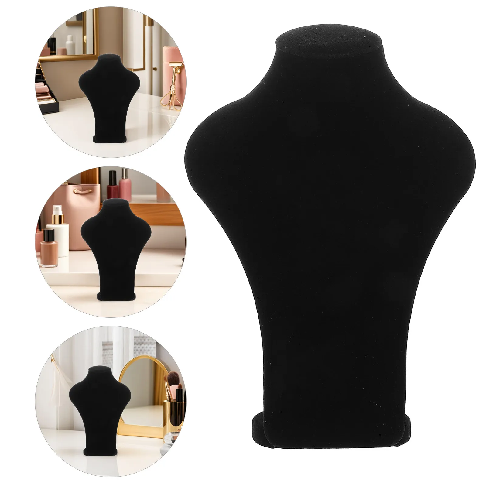 Necklace Display Bust Lint Mannequin Display Stand Jewelry Bust Holder Organizer Home Countertop Retail Selling Show