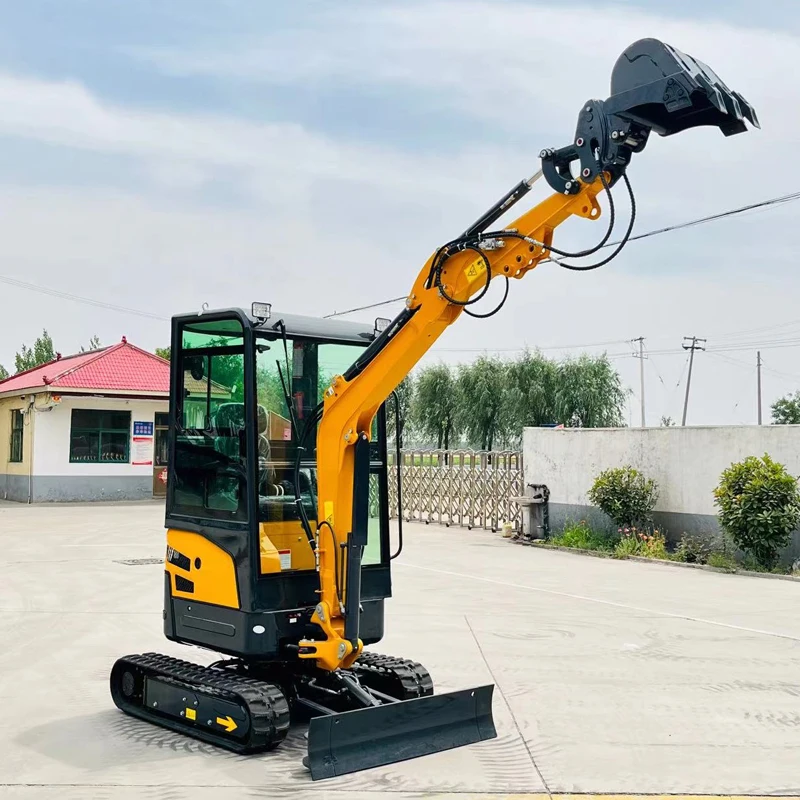EPA CE Mini Excavator 1.8 Ton High Quality Portable Small Excavator 1600kg Earth-moving Machinery Engin Diesel Mini Digger