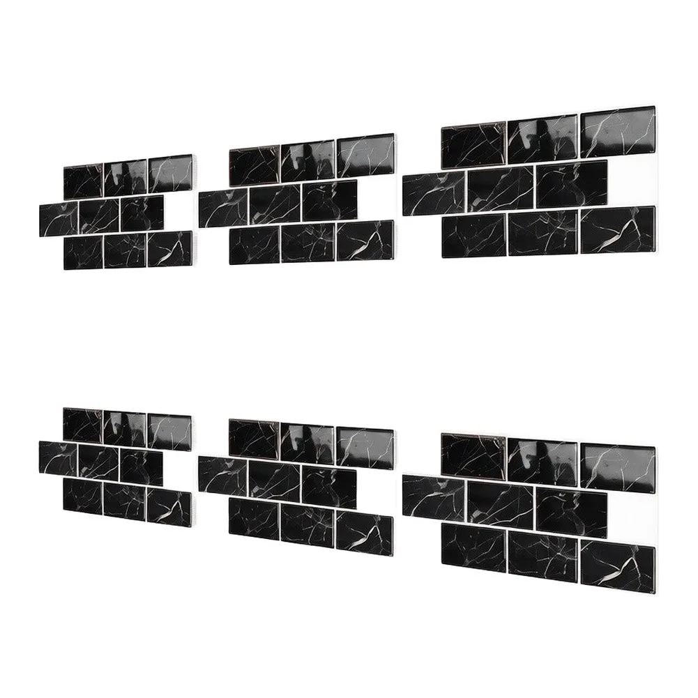 Self 3D for gel Vinyl Kitchen Wall Tiles PVC Waterproof and Oil Resistant Modern Minimalist Decals 32 cm x 16.5 cm