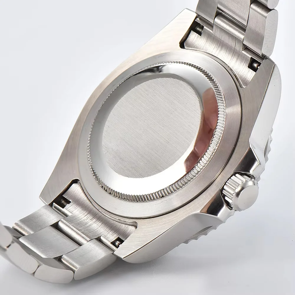 40.5 مللي متر الهيكل العظمي المجوف GMT ساعة رجالي ساعات المعصم الفاخرة التلقائي الميكانيكية مقاوم للماء الياقوت NH70 حركة