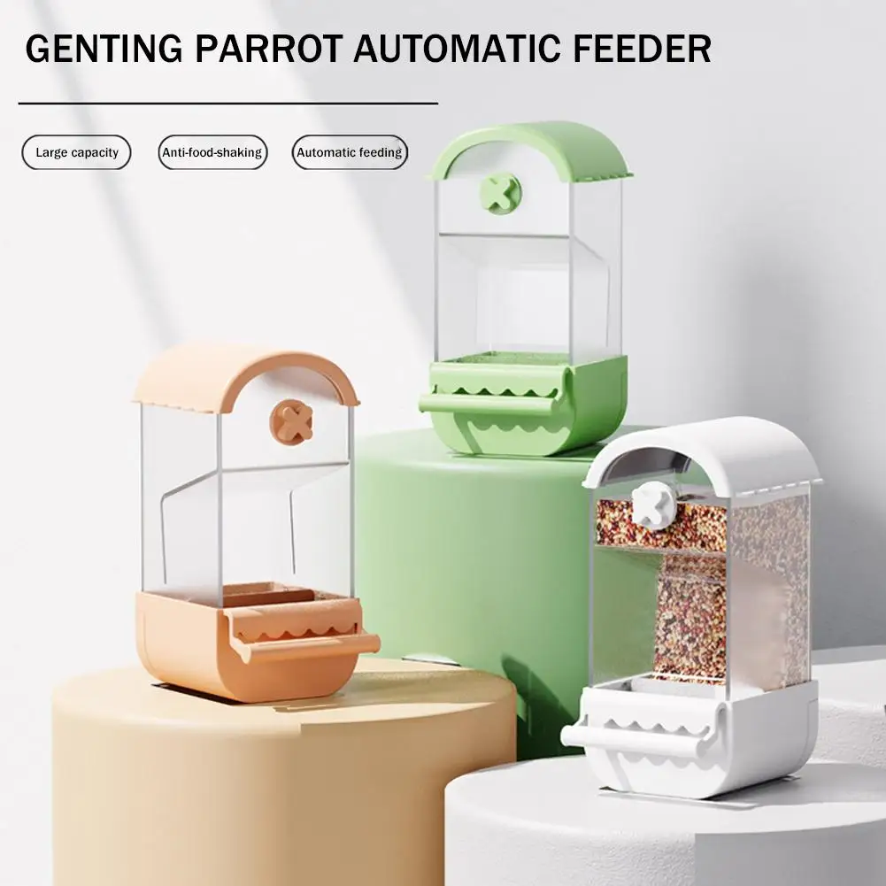 Parrot Automatic Feeder Anti Scattering And Splash Xuan Feng Peony Tiger Skin Parrot Special Feed Box Bird Raising Supplies