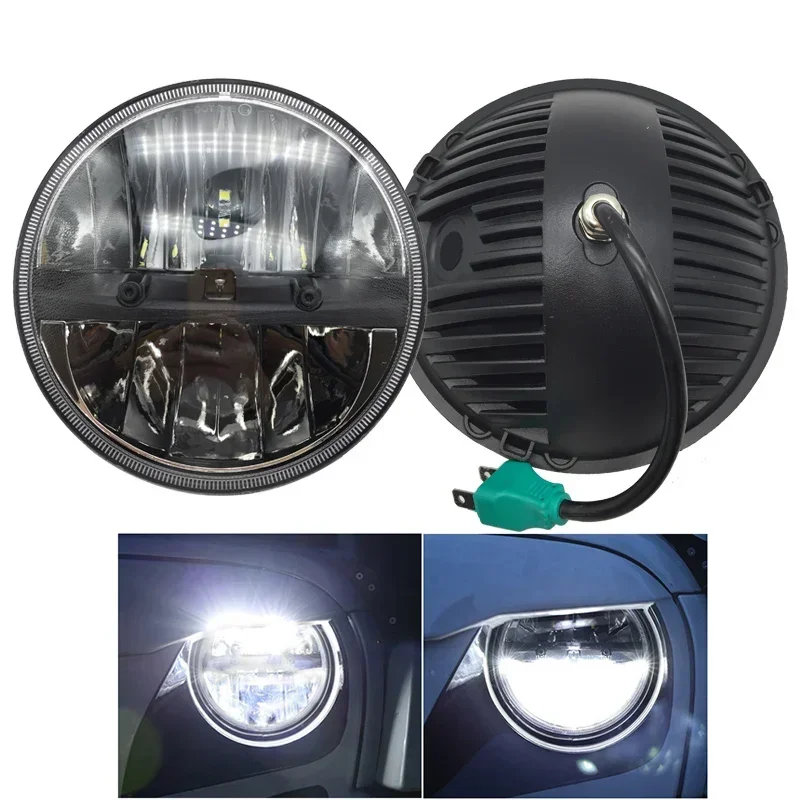 

Flyaurora 2X 7 inch 36W Round LED Headlight Driving Lamp with Relector Hi/Lo Beam For Jeep Wrangler CJ JK TJ Rubicon Offroad