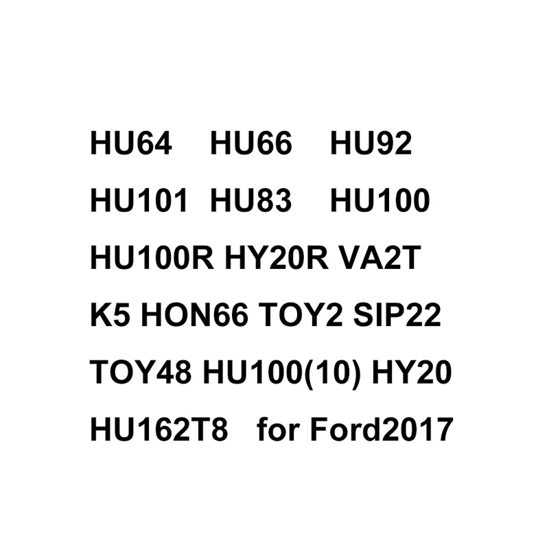 LISHI 2 IN 1 HU64 HU66 HU92HU101 HU83 HU100 HU100R HY20R VA2T K5 HON66 TOY2 SIP22 TOY48 HU100(10) HY20 HU162T8 FOR FORD2017 2IN1