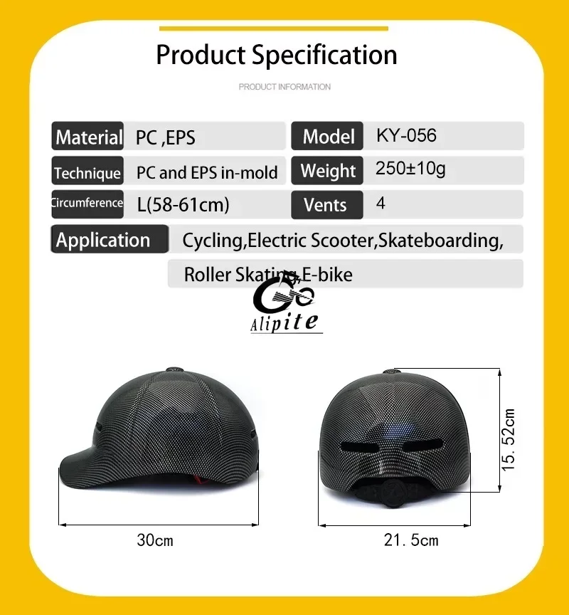 Electric Bicycle Helmet Men Women Baseball Cap Moto  Scooter Safety Helmets Cycling Equipment Casco Patinete Eléctrico Bicicleta