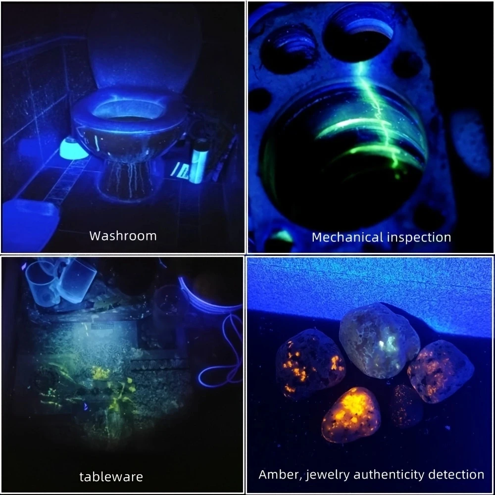 365nm UV Black light Powerful Ultraviolet Flashlight Curing Cat Tinea Pet Urine Stain Marker Leakage Ore Money Scorpion Torch