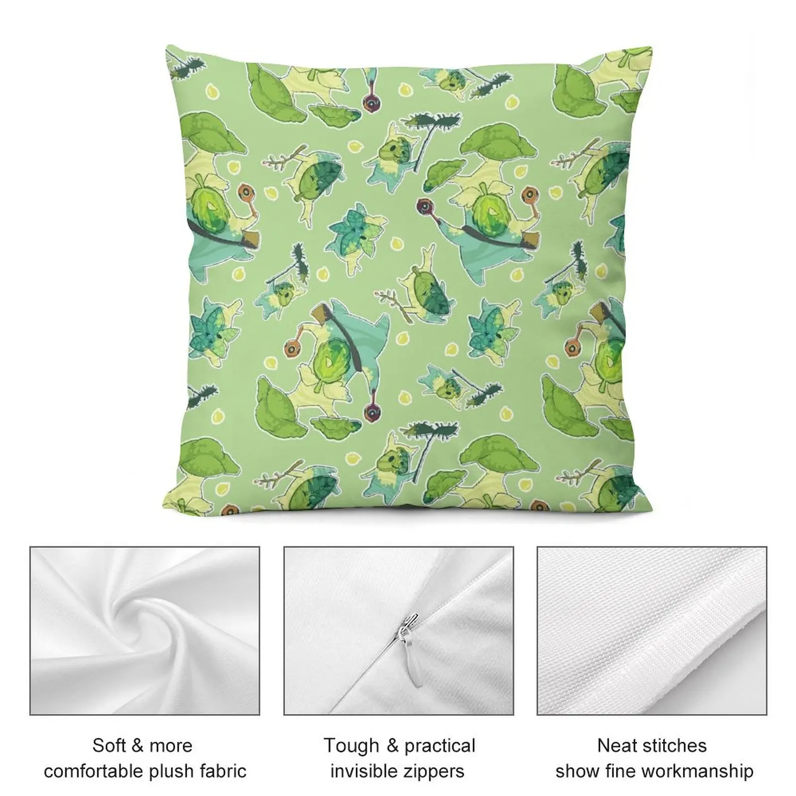 Juste de coussin de canapé à motif Korok pour enfants, taies d'oreiller de luxe