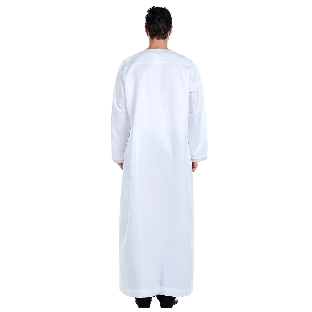 Muslim Men\'s Jubba Thobe Ramadan Classic Plain Robe India Saudi Arabia Islam Kaftans Dubai Turkey Men Daily Thoub Musulman