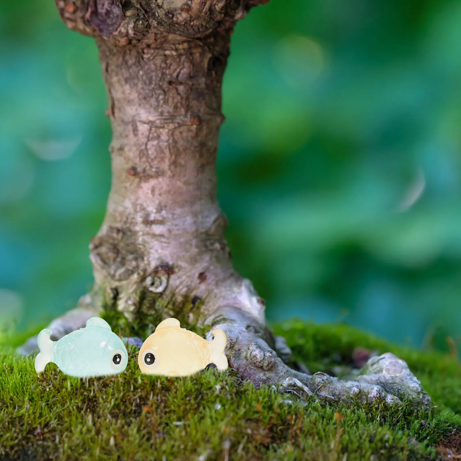 

20pcs Miniature Figurines Resin Glow Decor Tiny Models For Home Micro Landscape Plant Pots Craft Ornament Mini Resin Fake Fish