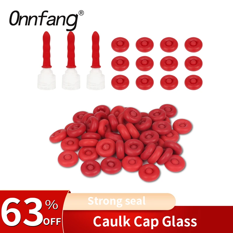 

10Pcs Caulking Gun Nozzles Cap Red Caulk Saving Cap Caulk Sealer Saver Open Caulking Tube For Sealing And Preserving