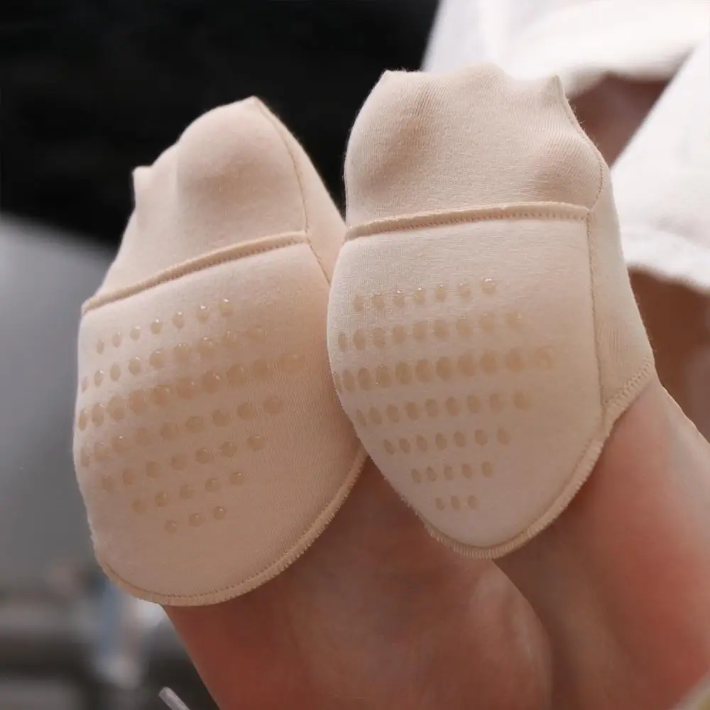 Sock Slippers Silicon Forefoot Socks Elastic Invisible Toe Socks Soft Half Feet Socks Men