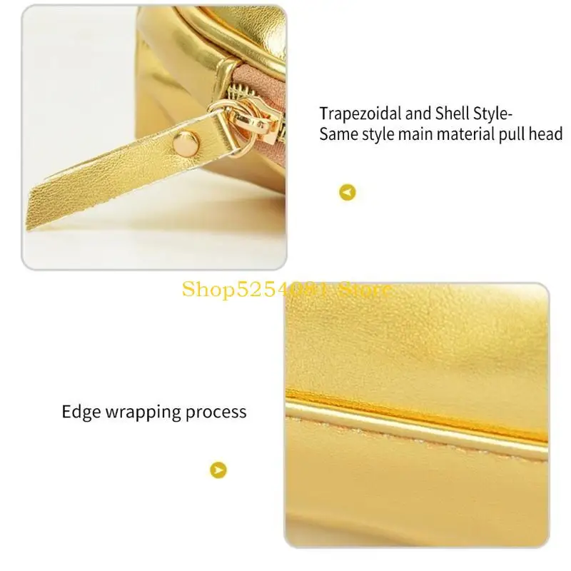 

AXYC Versatile Gold Makeup Case Waterproof Cosmetic Handheld Makeup