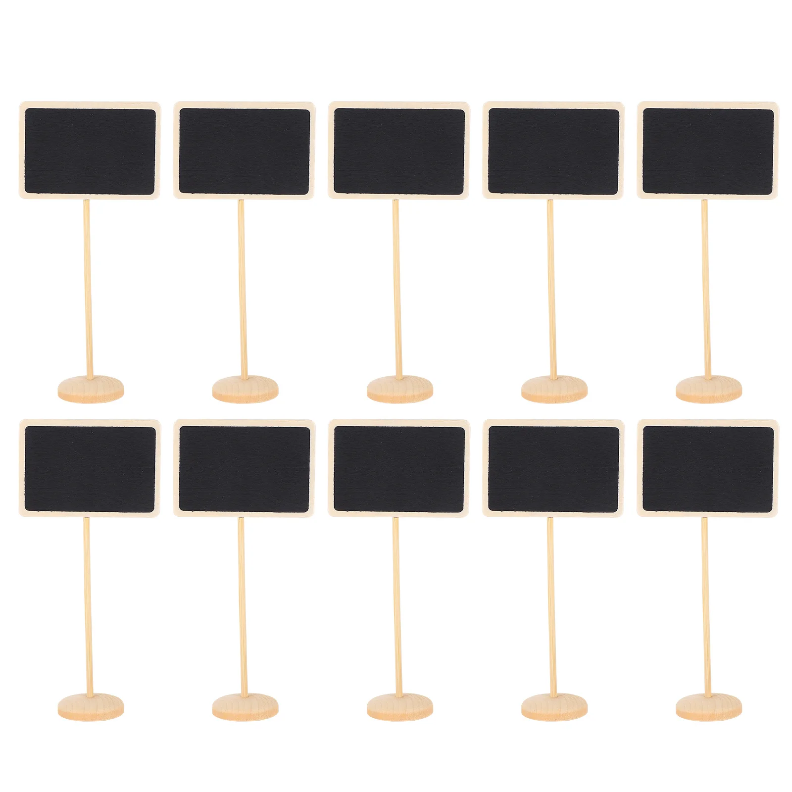 

10 Pcs Message Board Chalkboard Paint Surfaces Wooden Memo Blackboard Erasable Mini Blackboards Sign with Easel Stand