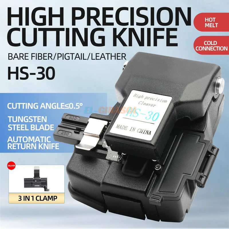 Optical Fiber Cleaver High Precision HS-30 with Scrap Box Fiber Cleaver Fibera Optica Cutter FTTH