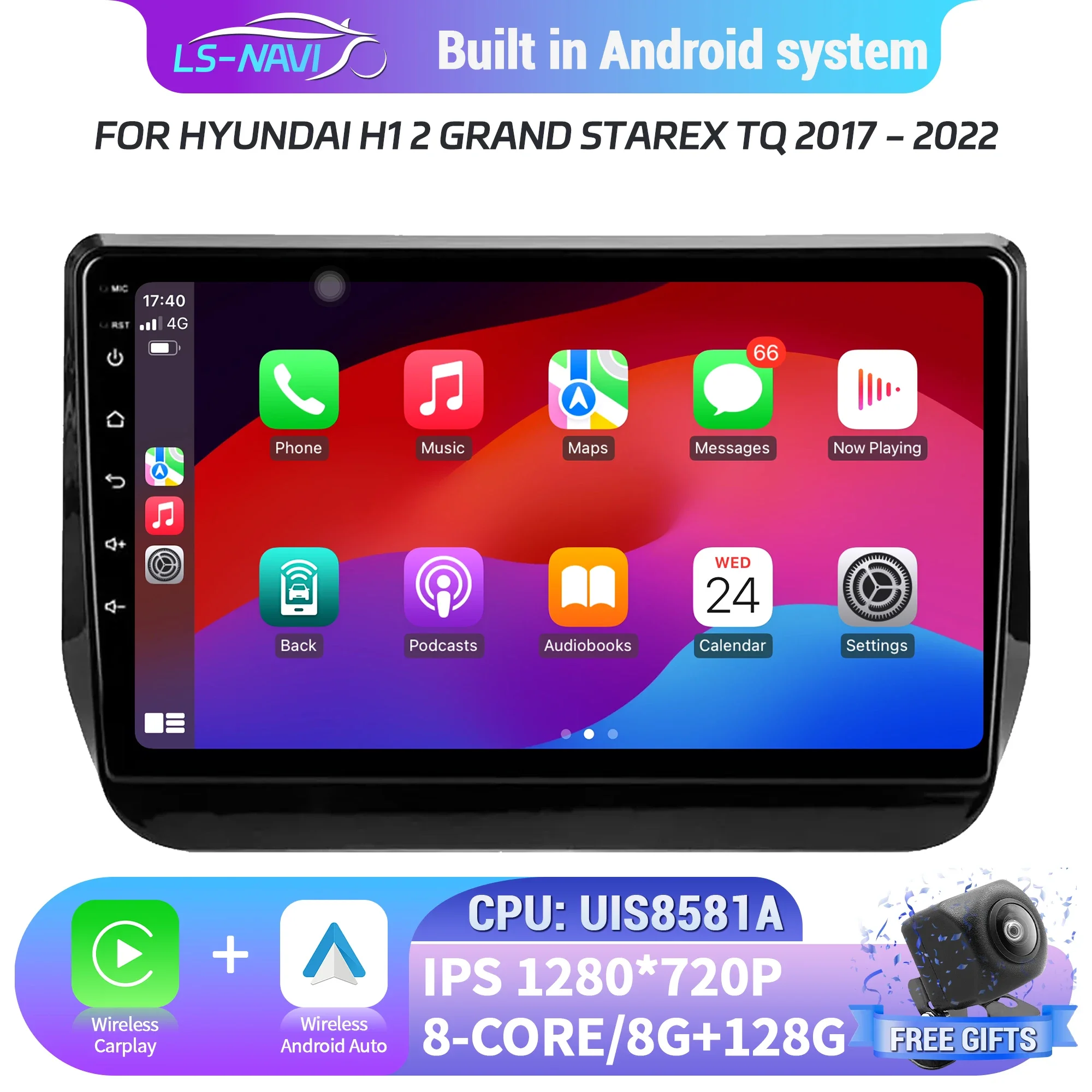 

Car Radio Android 14 For Hyundai H1 2 Grand Starex TQ 2017-2022 Navigation 4G GPS Wireless Carplay Multimedia Head Unit Screen