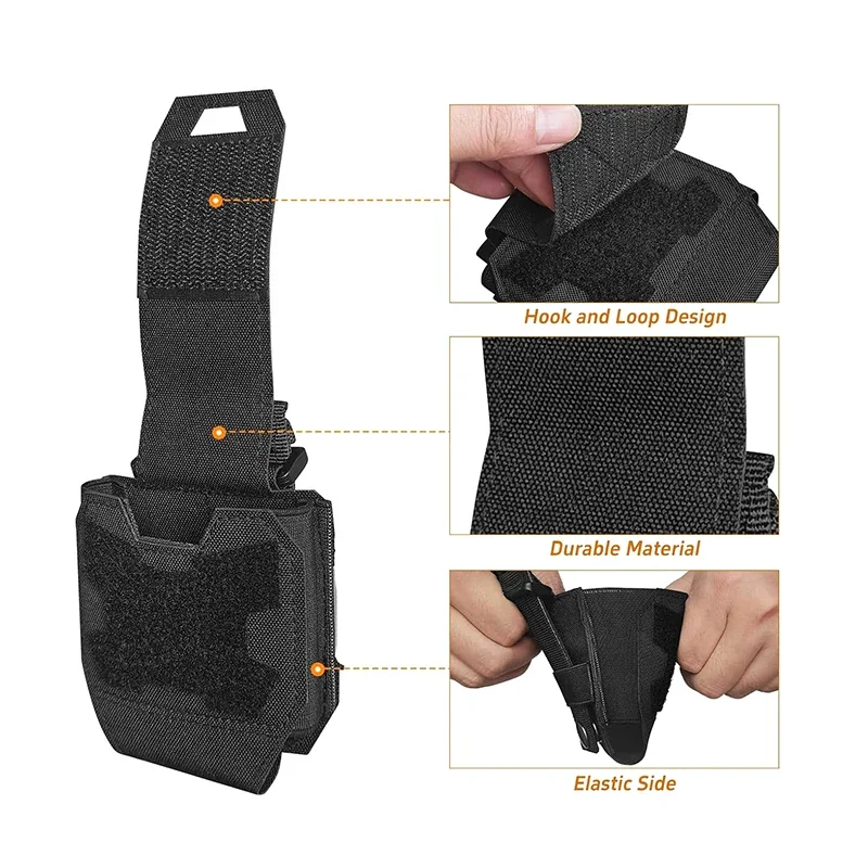 

Handcuffs Pouch Molle Shackles Case Universal Handcuffs Holster Quick Release Standard Chain Cuffs Holder For Tactical Vest