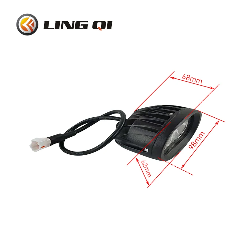 LINGQI RACING-faro LED Universal para motocicleta, superbrillante Lámpara de trabajo de 12V para 20W y Dirt Bike, ATV y motocross