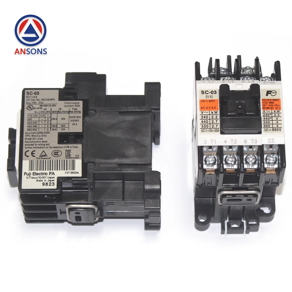 

SC-03 AC110V Fuji Elevator Contactor 3 Open 1 Close NC / NO Ansons Elevator Spare Parts