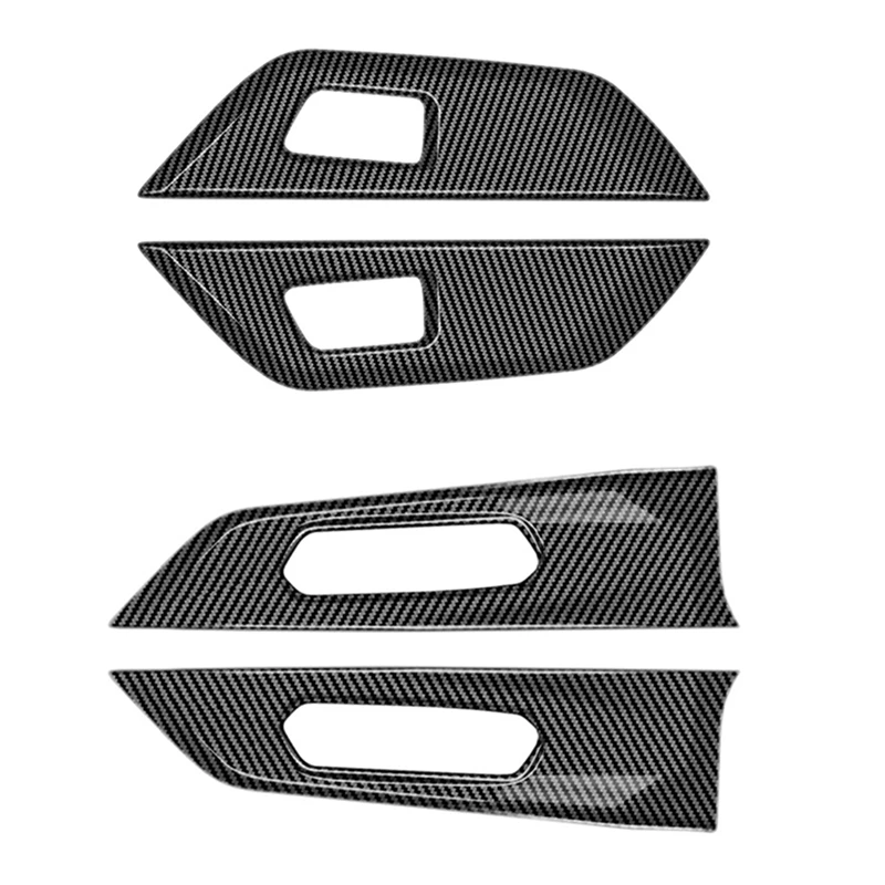 For Toyota Veloz Avanza 2022 2023 Carbon Fiber Automotive Interior Inner Rear Door Panel Strip Cover Frame Trim Accessories