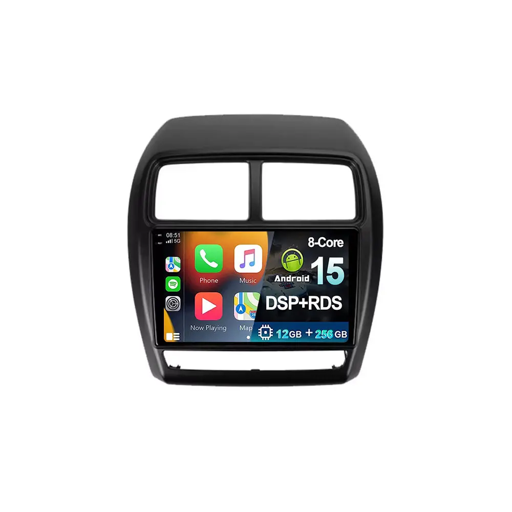 Voor Mitsubishi ASX 1 2016-2023 Android 15 Linksgestuurde Carplay Auto GPS Autoradio Navigatie Multimedia Video speler 4G BT - afbeelding 2