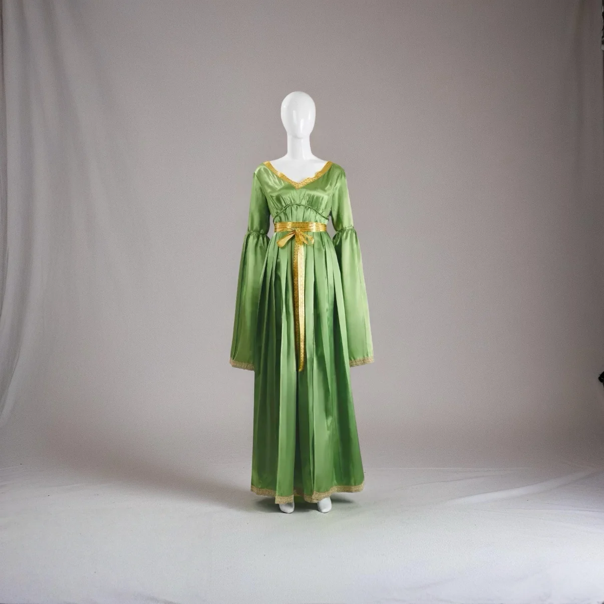 

Disfraz Leia Косплей Костюм Женское Зеленое Платье Хэллоуин Карнавальная Вечеринка Одежда