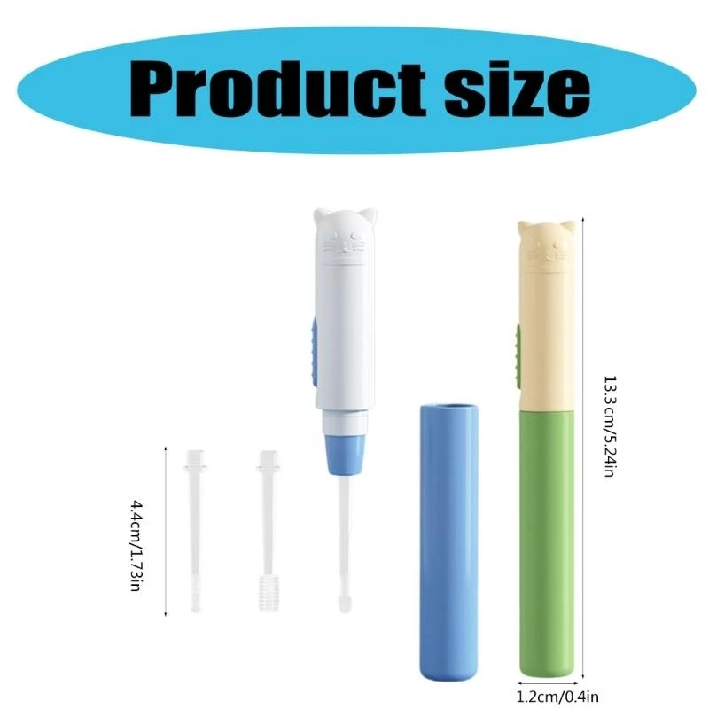 Ferramenta remoção cera ouvido J15U com luz LED e cabeça substituição escavador cera ouvido para bebê