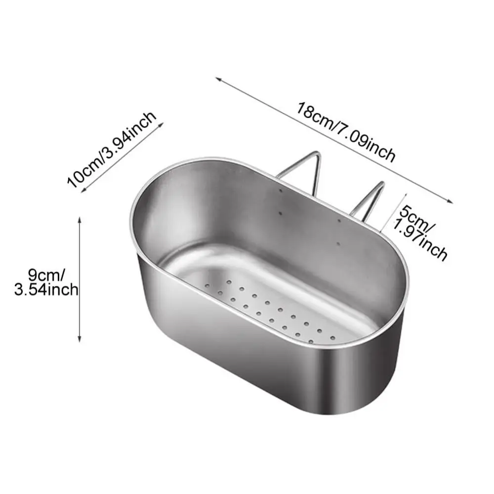 Stainless Steel Portable Strainer Wall Hanging Space-Saving Drainage Basket Time-Saving Rust-Resistant Kitchen Strainer for Home