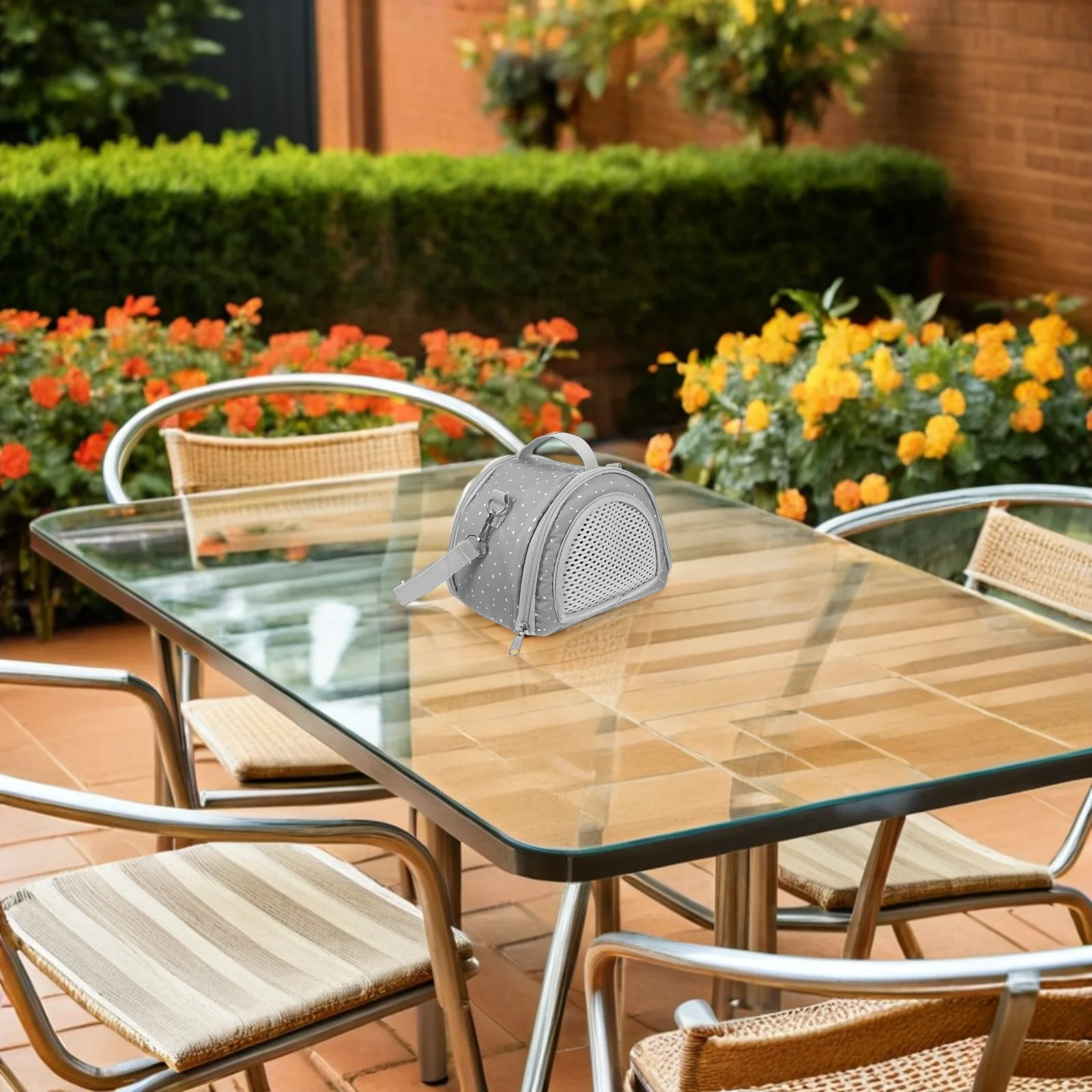 

Portable Hamster Travel Bag Breathable Secure Zipper Closure Small Animal Carrier Pouch for Guinea Pig Rabbit Squirrel Hedgehog