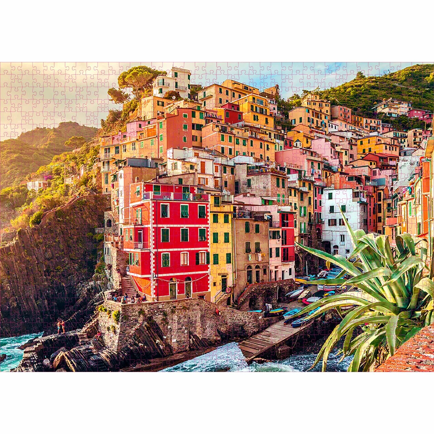 1000 Pieces Cinque Terre Jigsaw Puzzles for Adults Home Decor Games Family Fun Floor Puzzles Educational Toys for Kids