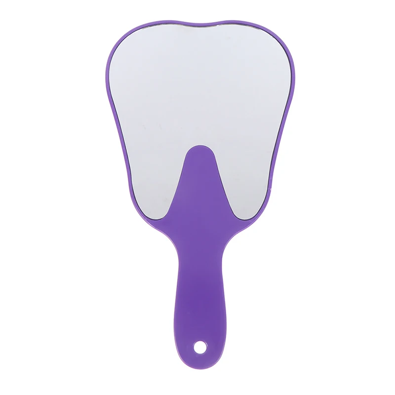 PVC Unzerbrechlicher Handspiegel mit Griff Zahnform Spiegel Dental Mund Prüfung Make-up Spiegel Zahnmedizin Zubehör Geschenk