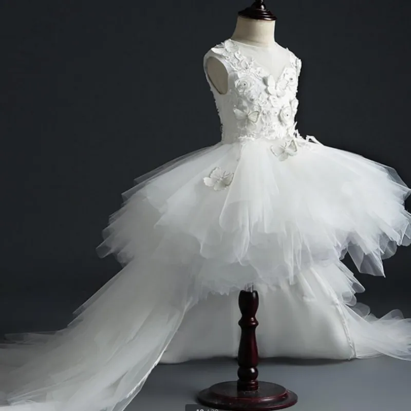 Infant Girls First Baptism Dress Toddler Kids Wedding Dresses Baby 0-6 Years Birthday Party Dresses Outfits Children Clothing