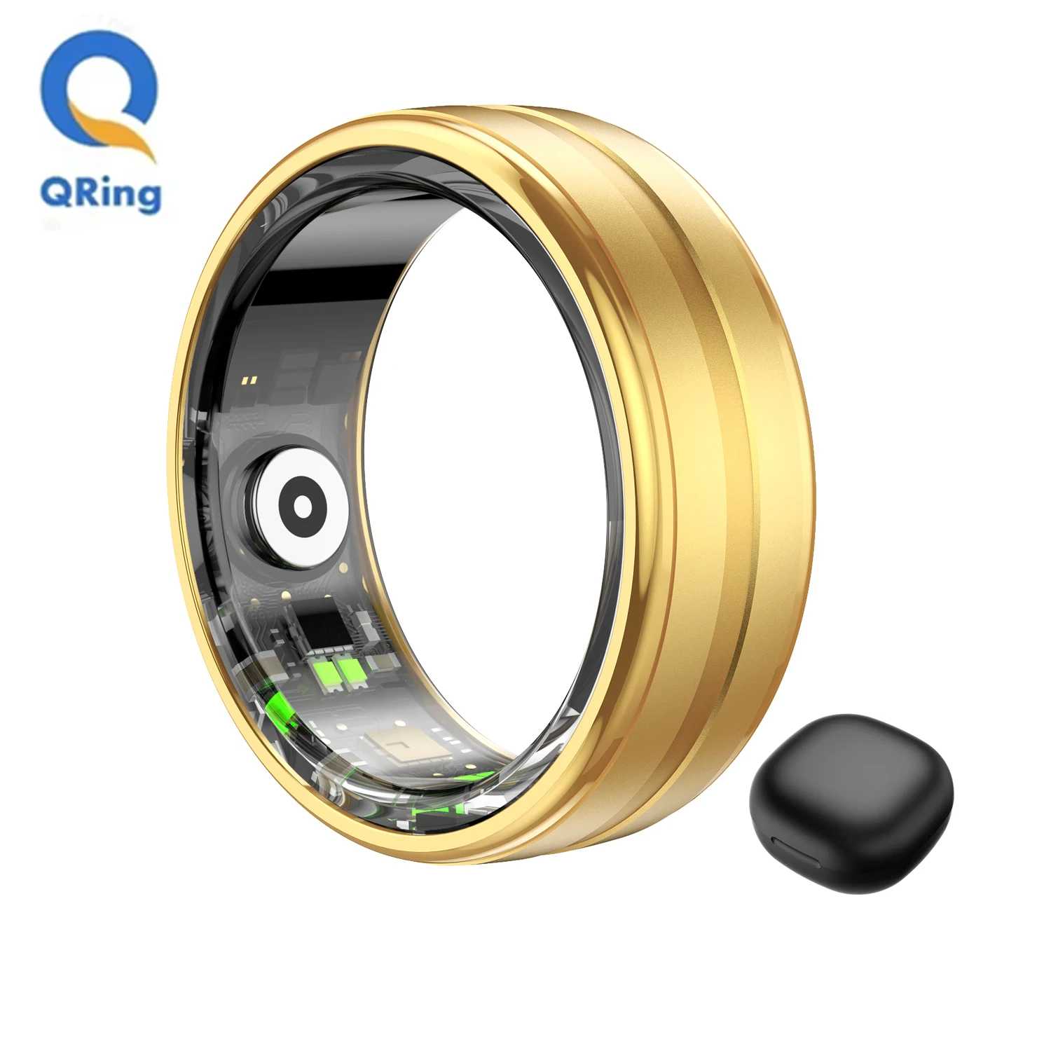 

Умное кольцо для мужчин и женщин с зарядным чехлом, мониторингом здоровья, измерением пульса, уровня кислорода в крови, мониторингом сна, мультиспортивным режимом, водонепроницаемостью 1ATM.