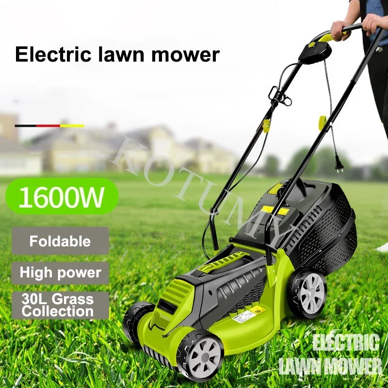 Electric Lawn Mower 3600RPM Multifunctional Grass Trimmer Household Portable Cutter Adjustable Garden Trimming Machine