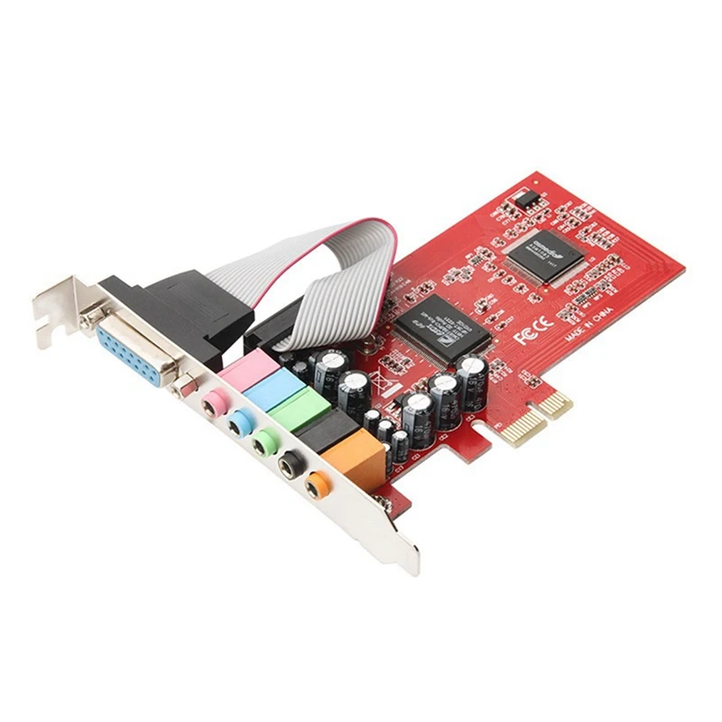 PCI-E Sound Card PCIE X1 5.1 Channel Internal Sound Card CMI8738 Chipset PCI Express Stereo Sound Card For Desktop PC