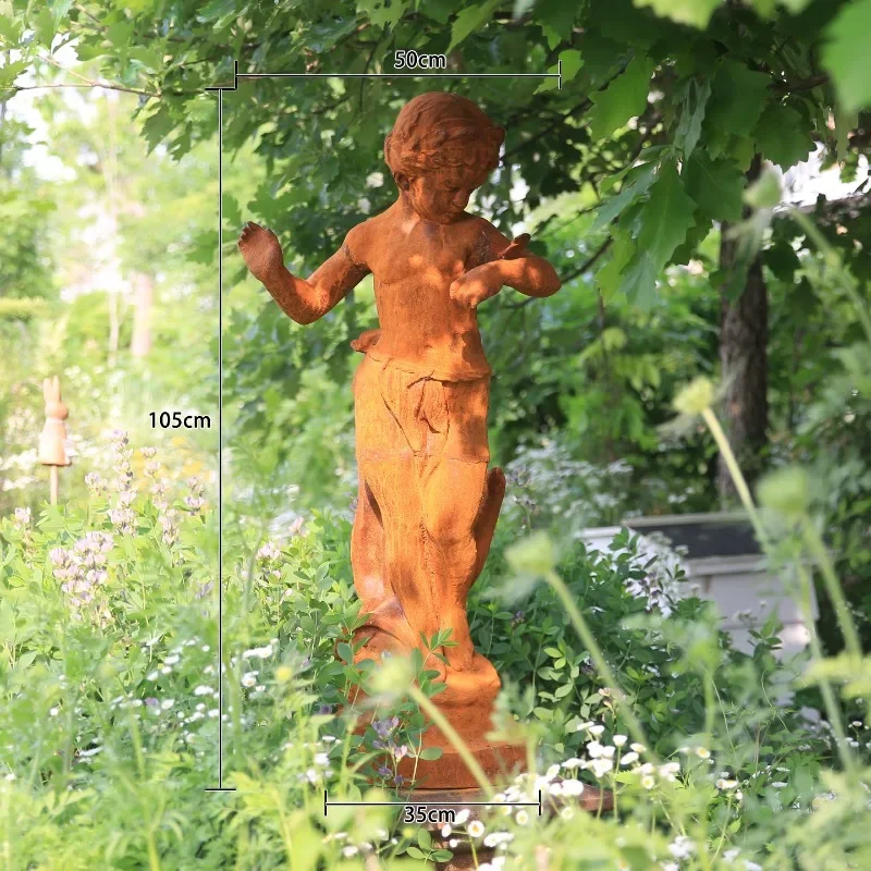 Fall in love with garden gardening groceries cast iron angel garden outdoor sculpture ornament decorative cast iron do old bird